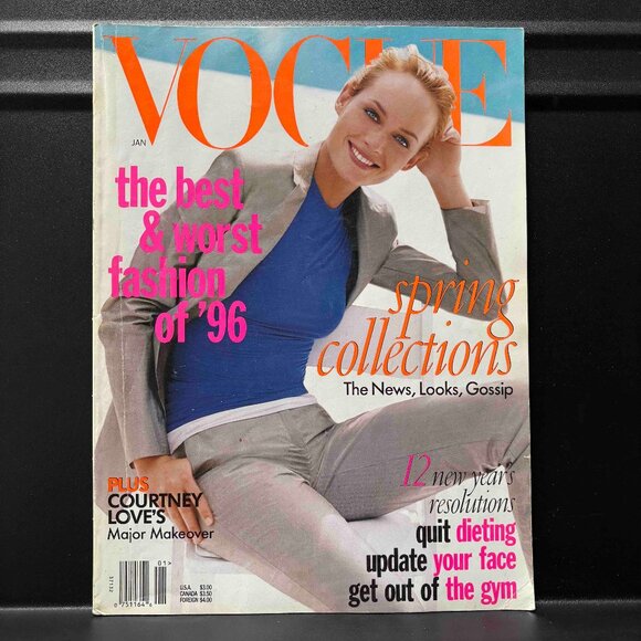 Vogue magasine January 1997 - Amber Valletta - Picture 1 of 3